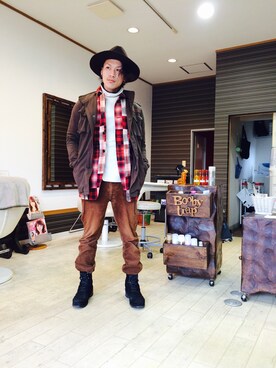 「アイテム（その他アウター）」を使った、上水流（弟）さん（メンズ・171cm・20代）の冬コーディネート