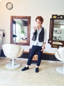 上水流（弟）さん（メンズ・171cm）の夏コーディネート