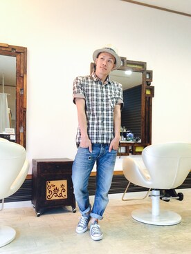 上水流（弟）さん（メンズ・171cm）の夏コーディネート