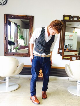 上水流（弟）さん（メンズ・171cm）の秋コーディネート