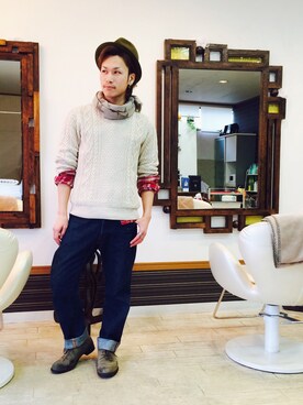 上水流（弟）さん（メンズ・171cm）の冬コーディネート