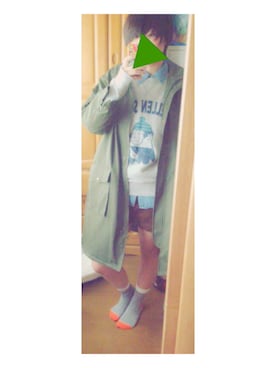 「スウェット×シャツ」｜あ ヤメさん（レディース・174cm）の冬コーディネート