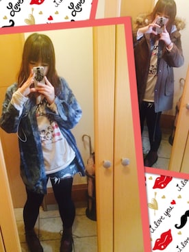 「AS as know as（エーエス アズノウアズ）のアイテム（モッズコート）」を使った、emiさん（レディース・163cm）の冬コーディネート