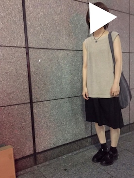 「NOMBRE IMPAIR（ノンブルアンペール）のアイテム（ベスト）」を使った、C〆さん（レディース・153cm）の夏コーディネート