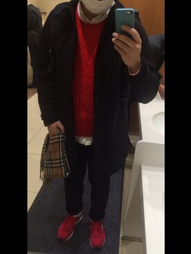「アイテム（ステンカラーコート）」を使った、たろうさん（メンズ・177cm・10代）の冬コーディネート