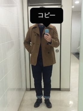 「アイテム（ピーコート）」を使った、たろうさん（メンズ・177cm・10代）の冬コーディネート