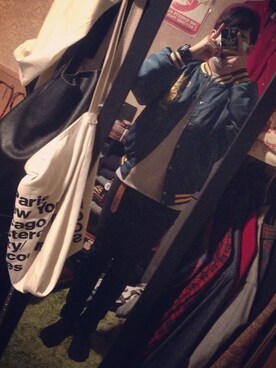 「HARE（ハレ）のHARE: ニットキャップ （ニットキャップ/ビーニー、レッド系）」を使った、kazikaziさん（メンズ・164cm）の秋コーディネート