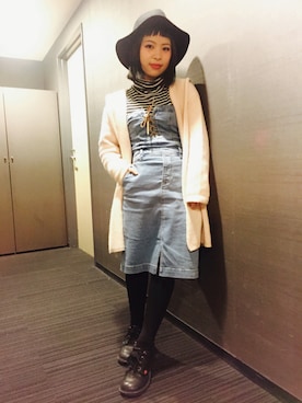 「MERCURYDUO（マーキュリーデュオ）のアイテム（その他トップス）」を使った、よかにさん（レディース・153cm）の冬コーディネート