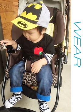 「next（next）のアイテム（キャップ）」を使った、Agent Iさん（キッズ・80cm）の秋コーディネート