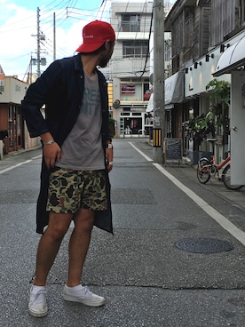 「KAPITAL（キャピタル）のアイテム（その他アウター）」を使った、Keisuke Oshiroさん（メンズ・180cm）の秋コーディネート