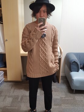 「N°21（ヌメロ ヴェントゥーノ）のアイテム（トップス）」を使った、Ryohsukeさん（メンズ・169cm）の冬コーディネート