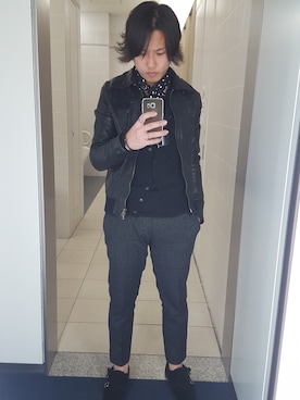 「SERGEANT SALUTE（サージェントサルート）のアイテム（ブルゾン）」を使った、Ryohsukeさん（メンズ・169cm）の冬コーディネート