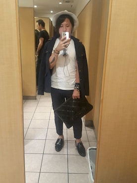 「ティアドロップサングラス」｜「アイテム（ジャケット/アウター）」を使った、Ryohsukeさん（メンズ・169cm）の春コーディネート