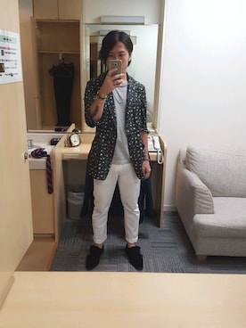 「DRIES VAN NOTEN（ドリスヴァンノッテン）のアイテム（テーラードジャケット）」を使った、Ryohsukeさん（メンズ・169cm）の夏コーディネート