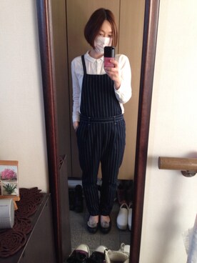 「B.L.U.E（ビーエルユーイー）のアイテム（パンツ）」を使った、ゆうすかさん（レディース・163cm）の春コーディネート