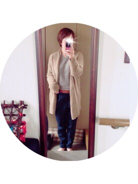 「B.L.U.E（ビーエルユーイー）のアイテム（パンツ）」を使った、ゆうすかさん（レディース・163cm）の秋コーディネート