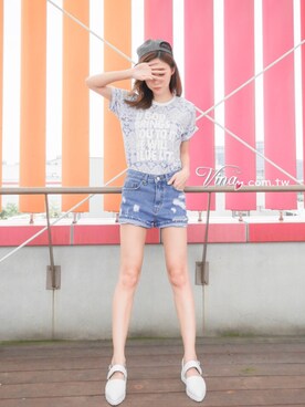 「4-Twinkle（-）のアイテム」を使った、Vina 薇娜さん（レディース・165cm）の春コーディネート