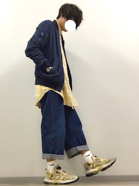 「POLO RALPH LAUREN（ポロ ラルフ ローレン）のアイテム（シャツ/ブラウス、イエロー系）」を使った、naokiさん（メンズ）の春コーディネート