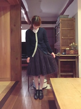 「plus by chausser（プリュスバイショセ）のアイテム」を使った、ましろさん（レディース・152cm）の冬コーディネート