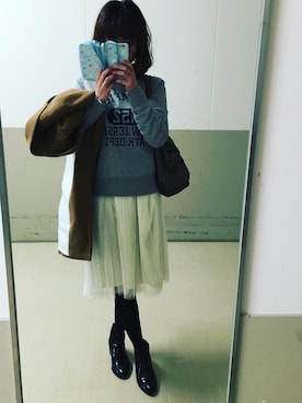 Sayaka Nozakiさん（レディース・160cm）の冬コーディネート