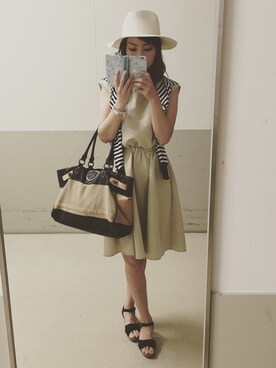 Sayaka Nozakiさん（レディース・160cm）の夏コーディネート