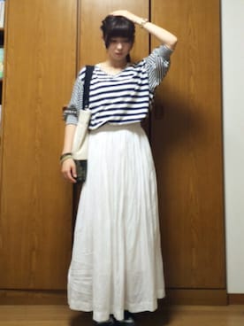 「アイテム（アナログ腕時計、ピンク系）」を使った、Bambi:)さん（レディース・154cm）の夏コーディネート