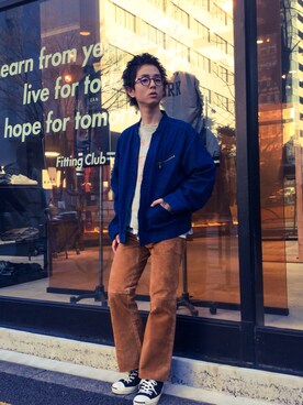 「CONVERSE（コンバース）のCONVERSE コンバース ジャック パーセル / JACK PURCEL（スニーカー）」を使った、東 将平さん（メンズ・163cm）の春コーディネート