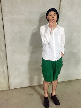 「Vlas Blomme（ヴラスブラム）のアイテム（トップス）」を使った、mino さん（メンズ・168cm）の夏コーディネート