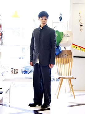 「THEE（シー）のアイテム（ジャケット/アウター）」を使った、mino さん（メンズ・168cm）の冬コーディネート
