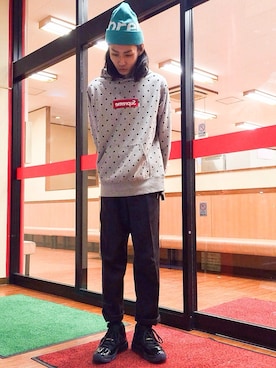 「Martin Margiela」｜「アイテム（ニットキャップ/ビーニー）」を使った、Riku Ishiharaさん（メンズ・176cm）の春コーディネート