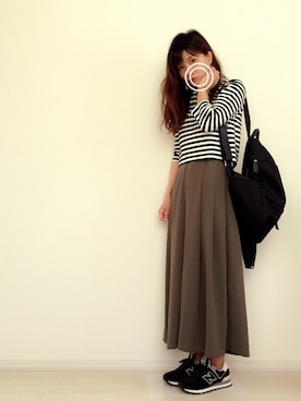 「DHOLIC（ディーホリック）のアイテム（バックパック/リュック）」を使った、*॰ॱみや⑅◡̈*さん（レディース・161cm）の春コーディネート