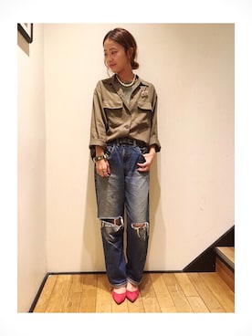 「テンセル」｜yoshida kanaさん（レディース・156cm）の秋コーディネート