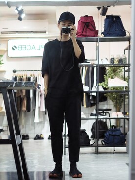 「Recovery（リカバリー）のアイテム（帽子）」を使った、alさん（メンズ・170cm）の夏コーディネート