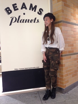 「アーミー」｜「アイテム（ブーツ）」を使った、endoさん（レディース・155cm）の秋コーディネート