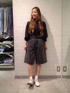 「CHEAP MONDAY（チープマンデイ）のアイテム」を使った、endoさん（レディース・155cm）の春コーディネート