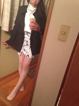 「アイテム（ノーカラージャケット）」を使った、masumiさん（レディース・155cm・10代）の秋コーディネート