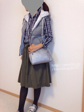 「PLST（プラステ）のアイテム（ダウンジャケット/コート）」を使った、Ｋａｃｏさん（レディース・158cm）の秋コーディネート