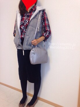 「PLST（プラステ）のアイテム（ダウンジャケット/コート）」を使った、Ｋａｃｏさん（レディース・158cm）の秋コーディネート