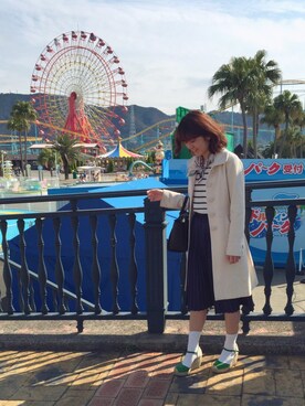 「LODISPOTTO（ロディスポット）のアイテム（チェスターコート）」を使った、risuさん（レディース・165cm）の春コーディネート
