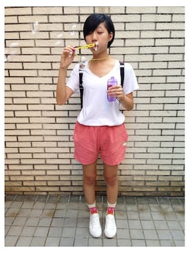 「MUJI」｜「アイテム（モカシン/デッキシューズ）」を使った、shunさん（レディース・159cm）の秋コーディネート