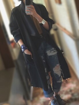 「アイテム（バングル/リストバンド）」を使った、ふじた ともみさん（レディース・158cm・20代）の春コーディネート