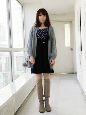 埼鈺さん（レディース・162cm）の冬コーディネート