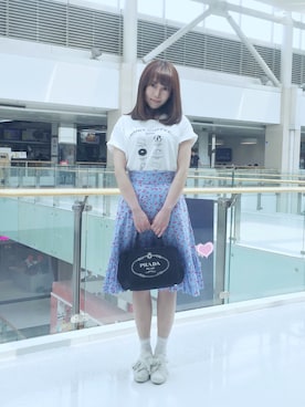 「Supreme.La.La.（シュープリームララ）のアイテム（スニーカー）」を使った、埼鈺さん（レディース・162cm）の夏コーディネート