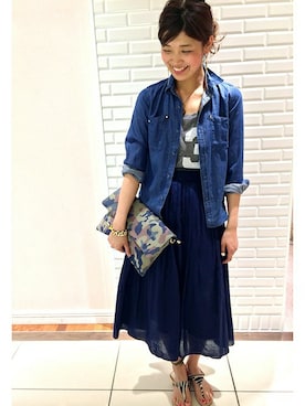 「マキシ」｜「アイテム（キャミソール）」を使った、Loungedressさん（レディース・160cm）の春コーディネート