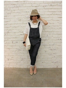 「LOUNGEDRESS（ラウンジドレス）のアイテム（オールインワン・サロペット）」を使った、Loungedressさん（レディース・160cm）の夏コーディネート