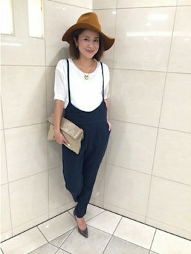 「LOUNGEDRESS（ラウンジドレス）のアイテム（オールインワン・サロペット）」を使った、Loungedressさん（レディース・160cm）の夏コーディネート