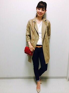 「LOUNGEDRESS（ラウンジドレス）のアイテム（その他アウター）」を使った、Loungedressさん（レディース・160cm）の秋コーディネート
