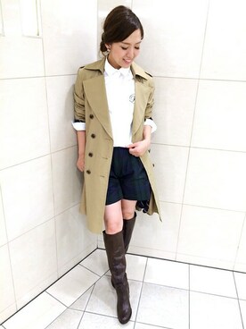 「LOUNGEDRESS（ラウンジドレス）のアイテム（トレンチコート）」を使った、Loungedressさん（レディース・160cm）の秋コーディネート