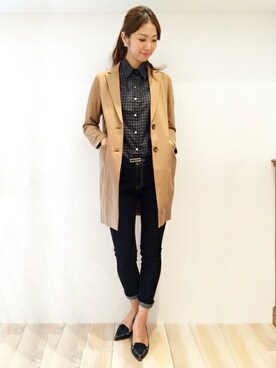 「LOUNGEDRESS（ラウンジドレス）のアイテム（その他アウター）」を使った、Loungedressさん（レディース・160cm）の秋コーディネート