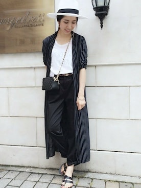 「LOUNGEDRESS（ラウンジドレス）のアイテム（その他アウター）」を使った、Loungedressさん（レディース・160cm）の夏コーディネート